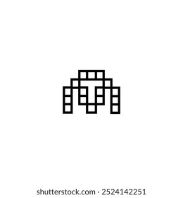 Letras alfabéticas Iniciais Monograma logotipo MT TM