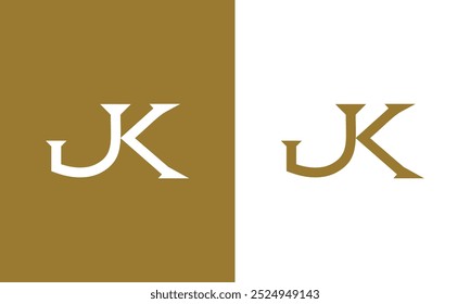 Letras del alfabeto Iniciales Logotipo del monograma JK, letra JK, letra creativa JK Logotipo Diseño Vector Plantilla. Letra inicial JK Logo Design