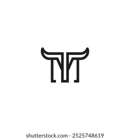 Alphabet letters Initials Monogram logo MT, TM, M and T