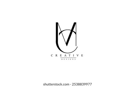 Alphabet Buchstaben Initialen Monogramm Logo MC CM M C