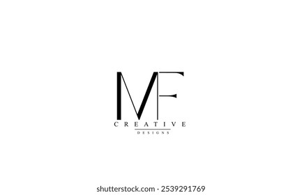 Alphabet letters Initials Monogram logo MF FM M F