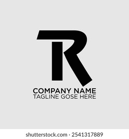 Letras alfabéticas Iniciais Monograma logotipo TR, TR INICIAL, TR letra