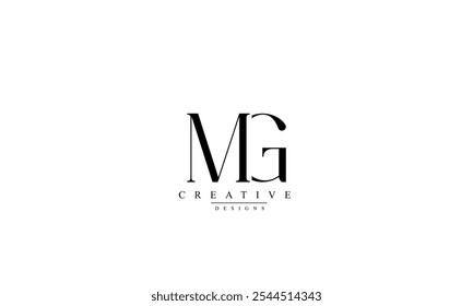 Alphabet Buchstaben Initialen Monogramm Logo MG GM M G