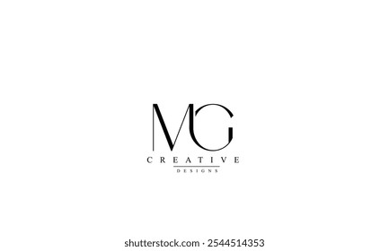 Alphabet letters Initials Monogram logo MG GM M G