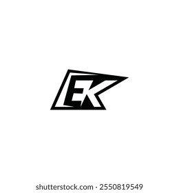 Alphabet letters Initials Monogram logo EK KE