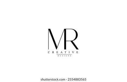 Alphabet letters Initials Monogram logo MR RM M R