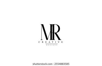 Alphabet letters Initials Monogram logo MR RM M R