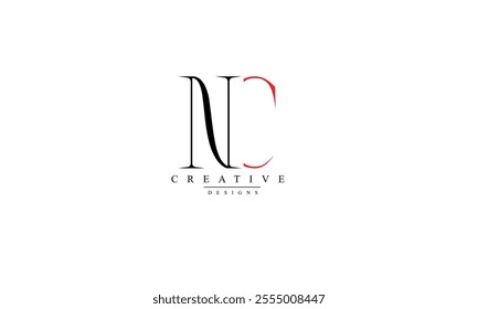 Alphabet letters Initials Monogram logo NC CN N C