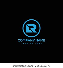 Alphabet letters Initials Monogram logo LR, RL, L and R
