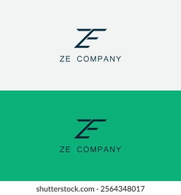 Alphabet letters Initials Monogram logo ZE, EZ, Z and E. ZE Letter Logo Design Template Vector
