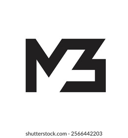 Alphabet letters initials monogram logo MB, MB initial, MB letter