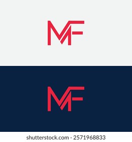 Alphabet letters Initials monogram logo MF, FM, M and F. Alphabet letters Initials Monogram logo MF, MF INITIAL, MF letter.