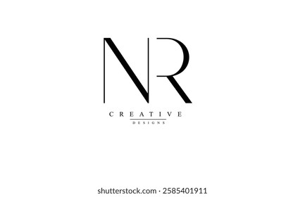 Alphabet letters Initials Monogram logo NR RN N R