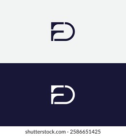 Alphabet letters Initials Monogram logo FD, FD INITIAL, FD letter
