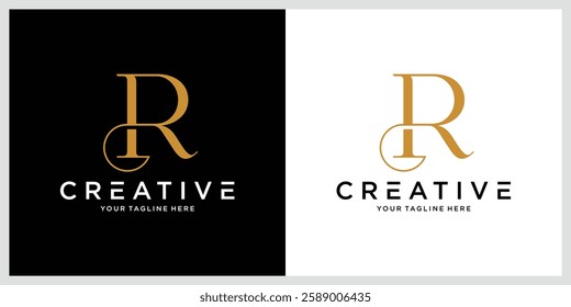Alphabet letters Initials Monogram logo R