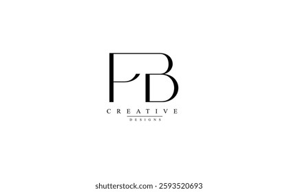 Alphabet letters Initials Monogram logo PB BP P B
