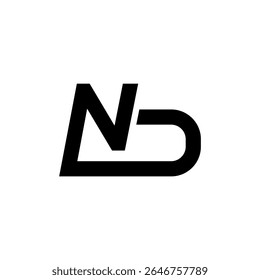 Alphabet Buchstaben Initialen Monogramm Logo ND, ND INITIAL, ND Buchstabe