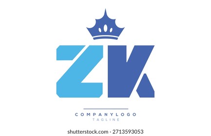 Letras del alfabeto Iniciales Logotipo del monograma ZK K Z
