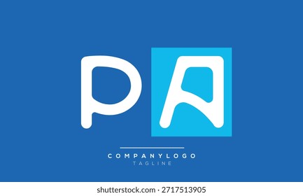 Alphabet Buchstaben Initialen Monogramm Logo PA, AP, P und A