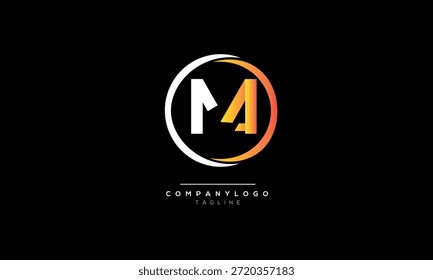Letras do alfabeto Iniciais Monogram logotipo plataformas digitais, start-ups, agências e empresas modernas. Design vetorial escalável, fácil personalização de cores e acabamento profissional de alta qualidade