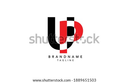 Alphabet letters Initials Monogram logo UP,UP INITIAL, UP letter , P and U