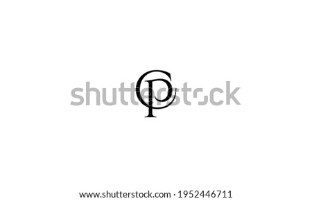 Alphabet letters Initials Monogram logo CP, PC, C and P