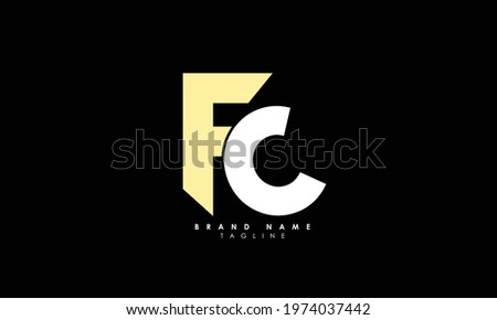 Alphabet letters Initials Monogram logo FC, CF, F and C