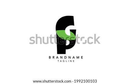 Alphabet letters Initials Monogram logo GP,GP INITIAL, GP letter , G and P