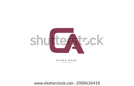 Alphabet letters Initials Monogram logo CA, AC, A and C