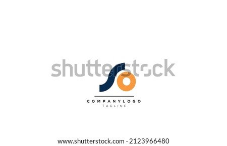 Alphabet letters Initials Monogram logo SO, SO INITIAL, SO letter