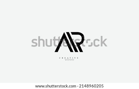 Alphabet letters Initials Monogram logo AR RA A R