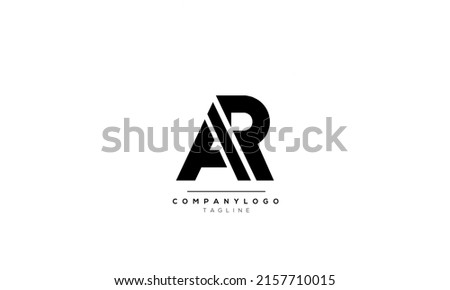 Alphabet letters Initials Monogram logo AR, AR INITIAL, AR letter