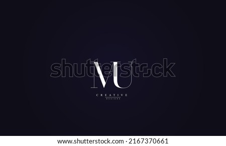 Alphabet letters Initials Monogram logo MU UM M U