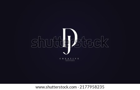Alphabet letters Initials Monogram logo DJ JD D J