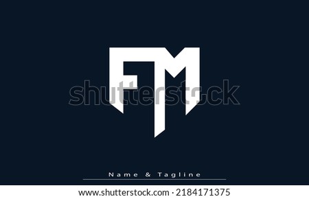 Alphabet letters Initials Monogram logo FM , MF