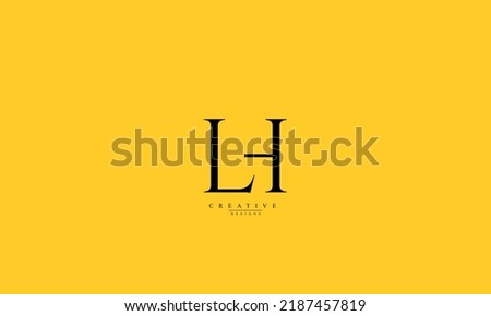 Alphabet letters Initials Monogram logo LH HL L H 