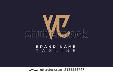 Alphabet letters Initials Monogram logo WC, CW, W and C