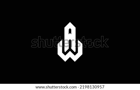  Alphabet letters Initials Monogram logo WA AW W A 