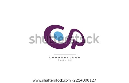 Alphabet letters Initials Monogram logo CP, CP INITIAL, CP letter