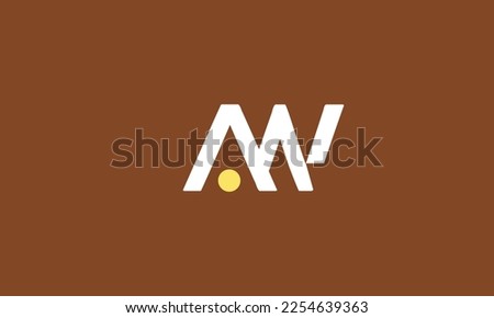 Alphabet letters Initials Monogram logo AW, WA, A and W