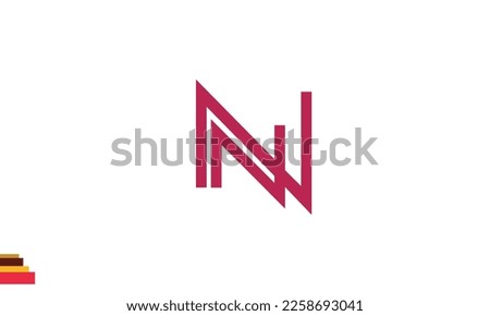 Alphabet letters Initials Monogram logo NV, VN, N and V Imagine de stoc © 