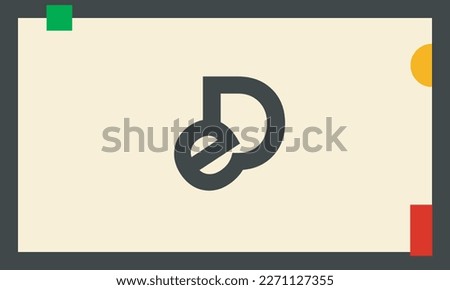Alphabet letters Initials Monogram logo ED, DE, E and D