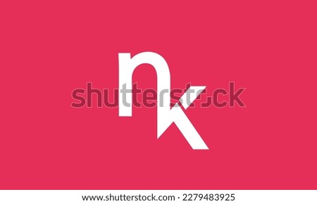 Alphabet letters Initials Monogram logo NK, KN, N and K