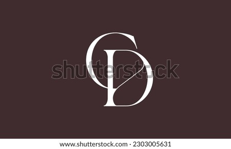 Alphabet letters Initials Monogram logo CD, DC, C and D