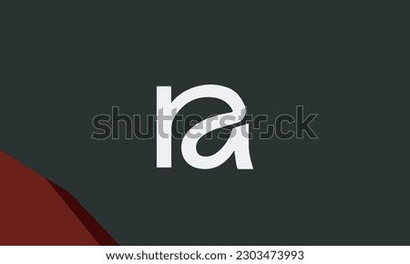 Alphabet letters Initials Monogram logo RA, AR, R and A Stock foto © 