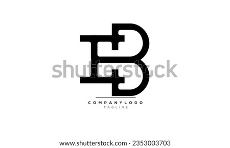 Alphabet letters Initials Monogram logo EB, EB INITIAL, EB letter