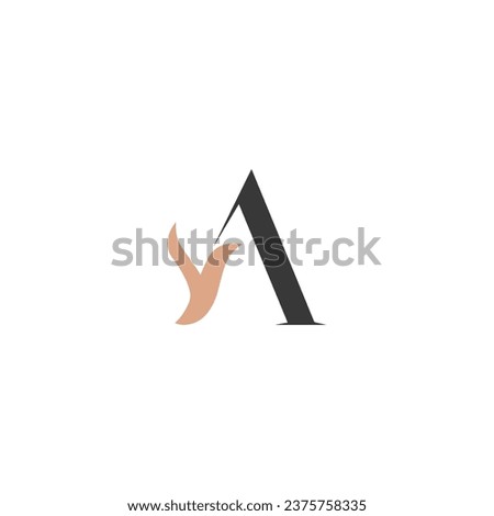 Alphabet letters Initials Monogram logo AY, YA, A and Y Stok fotoğraf © 