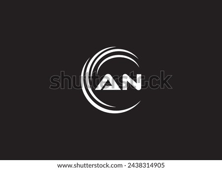 Alphabet letters Initials Monogram logo AN.