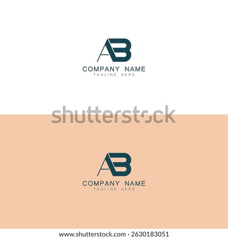 Alphabet letters Initials Monogram logo AB, AB INITIAL, AB letter