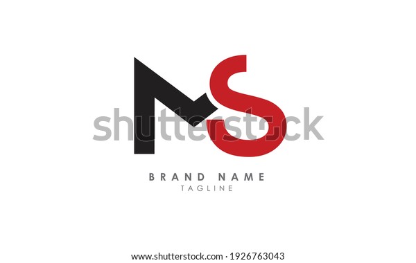 Alphabet Letters Initials Monogram Logo Ms Stock Vector (Royalty Free ...